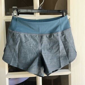 ATHLETA Run With It 3.5” Textured Space Dyed Sequoia Blue Size XXS